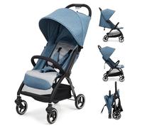 Lightweight Pushchair, Travel Stroller with 3 Recline Positions, Fully Reclining From Birth Up to 22 kg, Baby Stroller with Cup Holder & EVA Shock Absorbing Wheels, One-Click Foldable for Easy Carry-B