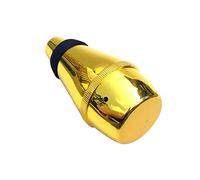 Lightweight PVC Practice Trumpet Mute Silencer for Jazz Brass Horn Instrusment Accessory (Gold)