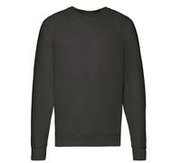 Lightweight Raglan Sweatshirt Fleece Cotton Blend Jumper Top Fruit of the Loom