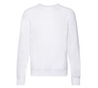 Lightweight Raglan Sweatshirt Fruit Of The Loom White L