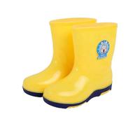 Lightweight Rain Boots for Kids Non-Slip Waterproof Wellies Boys Girls Solid Colour Outdoors Rain Shoes with Cute Cartoon Pattern for Playing, Rainy Day Activities & Outdoor Adventures Yellow