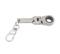 Lightweight Real Working Keychain Metal Keychain 10mm Ratcheting Wrench Chain with 180° Rotating Head Flexible