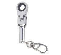Lightweight Real Working Keychain Metal Keychain 10mm Ratcheting Wrench Chain with 180° Rotating Head Flexible