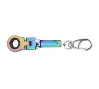 Lightweight Real Working Keychain Metal Keychain 10mm Ratcheting Wrench Chain with 180° Rotating Head Flexible