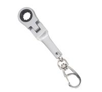 Lightweight Real Working Keychain Metal Keychain 10mm Ratcheting Wrench Chain with 180° Rotating Head Flexible