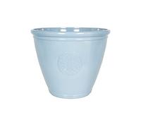 Lightweight Recycled Plastic Garden Pot Planter with Drainage Holes | UV Resistant & Frostproof | Eden Emblem Blue 45cm