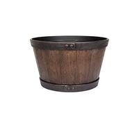 La Hacienda 45cm Large Oban Whiskey Barrel - Plastic - L45xW45xH26 cm - Dark Oak in Brown La Hacienda Brown