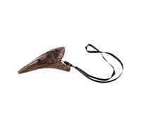 Lightweight Resin Ocarina with Smooth Finish, Complete Package Including Neck Strap & Practice Materials Available Now (Brown)