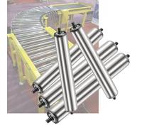 Lightweight Roller Conveyor - 2" & 2.4" Diameter 10" 24" 36" 6" 8" 12" Lengths 5-Pack & Versatile Transport Rollers for Efficient Material Handling