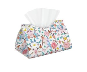 Lightweight Romantic Fancy Floral Birds Butterfly Tissue Box Cover Rectangle Tissue Holder for Bathroom, Vanity, Countertop Tabletop Car Office