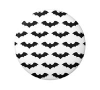 Lightweight Round Badges, Cartoon Black Simple Bat Pin Badges