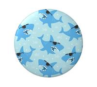 Lightweight Round Badges, Cartoon Cute Sharks Pin Badges