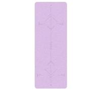 Lightweight Rubber Yoga Mat Surface Natural Plant Fiber Soft Comfort Exercise Mats 5mm Thick For Home Pilates And Floor Exercises cushioned