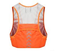 Lightweight Running Vest Backpack Water Resistant Nylon Hydration Pack With Reflective Strips For Outdoor Cycling Hiking And Marathon Training In Black Color(Orange)