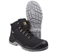 Lightweight Safety Boots Black Steel Toe Cap Work Boot - Amblers Delamere AS252