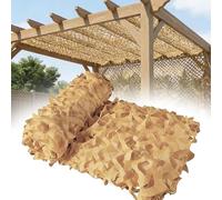 Lightweight Sand Camo Net 2x3.0m 3x4.0m 4x6.0m Sunshade Camo Mesh Army Camouflage Netting For Desert Hunting Shooting Outdoor Sunshade Camping Car Cover Party Backdrop(5x8m)