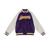 Mitchell & Ness NBA Primetime Lightweight Satin Jacket, Contrasting Sleeves, Press Stud Closure, Ribbed Cuffs, Men, Women, Children, Unisex, Spring, Summer, Autumn, Winter