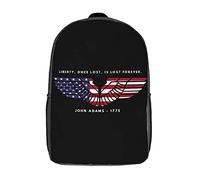 Lightweight School Bags Once Lost is Lost Forever by John Adams Students Bookbag Personality Rucksack for Hiking, Camping, Travel, 42X32X14Cm