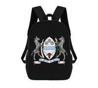 Lightweight Schools Backpack Botswana Coat of Arms Knapsack Suitable School Rucksack for Travel, Work, Hiking, 42X32X14Cm