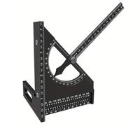 Lightweight Scribing Ruler for Accurate Measurements with User Friendly Design for Easy Angle Adjustments from 0 to 180 (black inch)