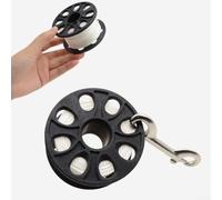 Lightweight Scuba Reel 30m for Cave Exploration | 30m high visibility line, reinforced nylon spool, double stainless hook, for cave wreck exploration, lightweight 122g(30m)