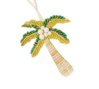 Lightweight Sea Theme Embroidered Patches with Glass Beads Base Bag Accessories Handbag Decors for Keys Or Luggage Water Resistant Fabric Keychain Accessory