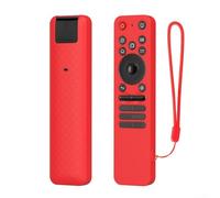 Lightweight Shockproof Silicone Case Compatible with MR25GA 2025 Smart -TV C5/B5/G5/M5 Series Remote, Anti-Slip Textured Grip Protective -Cover with Precise Cutouts and Lanyard(Red)