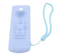 Lightweight Shockproof Silicone Cases for TV 4K Remote, Anti-Slip Grip Protective Cover with Lanyard, Precise Cutouts for All Buttons, Soft Shell(Luminous blue)