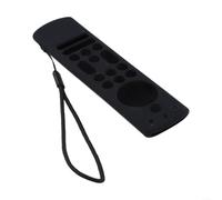 Lightweight Shockproof Silicone Cases for TV 4K Remote, Anti-Slip Grip Protective Cover with Lanyard, Precise Cutouts for All Buttons, Soft Shell(Black)