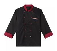 Lightweight Short Sleeve Chef Jacket Long Men Whites Personalised Professional Safety Protective Sleeve/Short for White (Black, M)