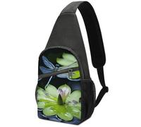 Lightweight Shoulder Crossbody Bag Dragonfly Flies Over Shoulder Chest Bags Casual,Anti Theft Chest Backpack for Cycling Hiking Camping