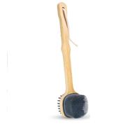 Lightweight Silicone Back Scrubber for Shower Soft Double Sided Shower Brush for Skin Exfoliating Bath Massage Bristles Quick-Drying(Nero)