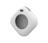 Lightweight Silicone Protective Sleeve for Airtag Includes Lanyard Loop for Convenient Attachment to Personal Belongings (White + rope ring)