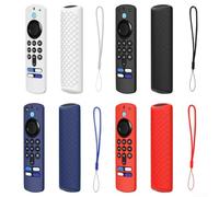 Lightweight Silicone Shockproof Case for Fire TV Stick4K Remote with AntiSlip Grip to Secure Hold and Prevent Damage from Falls (White)
