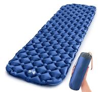 Lightweight Sleeping Mat, Ultra Light Inflatable Camping Pad, Outdoor Hiking Backpacking Festival Air Mattress, Waterproof TPU, 190cm x 56cm x 5.5cm, 520g (Blue)