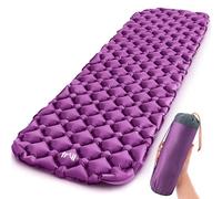 Lightweight Sleeping Mat, Ultra Light Inflatable Camping Pad, Outdoor Hiking Backpacking Festival Air Mattress, Waterproof TPU, 190cm x 56cm x 5.5cm, 520g (Purple)