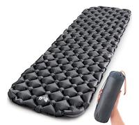 Lightweight Sleeping Mat, Ultra Light Inflatable Camping Pad, Outdoor Hiking Backpacking Festival Air Mattress, Waterproof TPU, 190cm x 56cm x 5.5cm, 520g (Black)