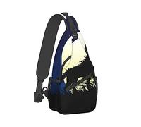 Lightweight Sling Shoulder Backpack, Adjustable Compatible with Wolf Howling On The Full Moon Gym Bags, Large Capacity Chest Cross Body Bag Daypack, Outdoor Multipurpose Bag
