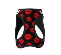 Lightweight Small Dog Harness, Hot Red Lips Dog Harness