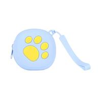 Lightweight snack bag with practical zip for training, travel, ideal on the go, take with you in your hands, versatile storage solution for dogs, cats, soft silicone (sky blue, 9 x 8.8 x 4 cm)