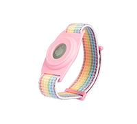 Lightweight, soft elastic Airtag watch straps, for children’s safety, Anti-Loss and Anti-Scratch protection for location tracking of the Airtag Tracker Bracelet (rainbow)