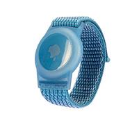 Lightweight, soft elastic Airtag watch straps, for children’s safety, Anti-Loss and Anti-Scratch protection for the location tracking of the Airtag Tracker Bracelet (Blue)