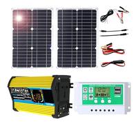 Lightweight Solar Inverter Kit | 100W Mono Panel for Camping, RVs, and Cars | Waterproof & Portable Solution(Unique Colour,50W)