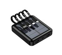 Lightweight Solar Power Bank 20000mah, High Capacity Solar Charger with 4 Inputs & 2 Usb Output, Waterproof Led Indicator Solar Power Bank for Iphone Tablets Outdoor Solar Charger Power Bank (Black)