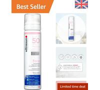 Lightweight SPF 50 Face & Scalp Mist from Ultrasun - 75ml, Moisturizing Defense