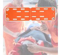 Lightweight Spine Board with Head Immobilizer & Neck Brace, Water Floating Emergency Stretcher with Seat Belt for Swimming Pools & Ambulances - Two-Fold Design