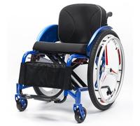 Lightweight Sports Wheelchair - Foldable Mute Design with Reinforced X-Cross Arms for Adults and Seniors