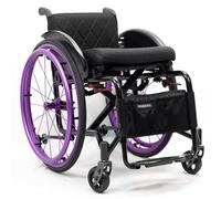 Lightweight Sports Wheelchair, Folding All-Terrain Aluminum Wheelchair for Teenagers, Adults, Seniors, 100KG Load Capacity(Lila,42cm)