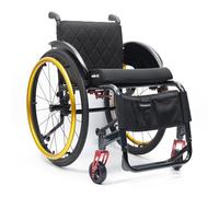 Lightweight Sports Wheelchair with Handbrakes and Quick Release Rear Wheels,Self-propelled Aluminum Alloy Portable Manual Wheel Chair,Transport Wheelchair with 24-inch Wheels (Seat Width 38cm/15in,A)