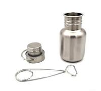 Lightweight Stainless Steel Camping Water Bottle with Hanging Hook, Designed for Outdoor Cooking, Drinking, and Survival Use (350ml)